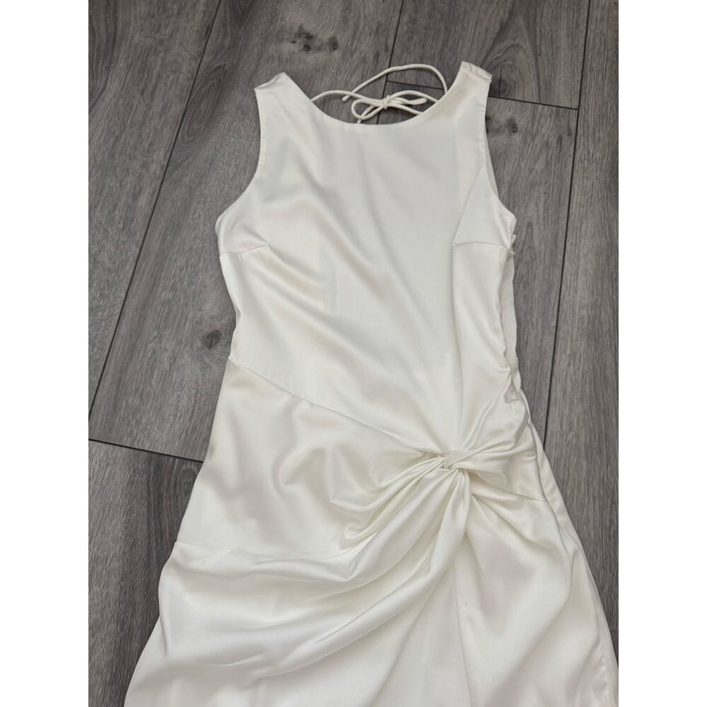 Abercrombie & Fitch Satin Draped Skirt Maxi Dress in White Size S Backless - Picture 6 of 11